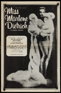 1k0094 MARLENE DIETRICH 11x17 music poster 1974 advertising two night concert in Hawaii, rare!