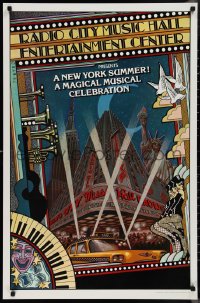 1k0108 NEW YORK SUMMER 25x38 stage poster 1979 wonderful Byrd art of Radio City Music Hall!