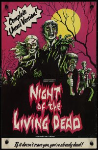 1k0204 NIGHT OF THE LIVING DEAD 11x17 special poster R1978 George Romero zombie classic, New Line!
