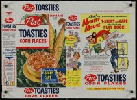 1k0152 POST 15x21 advertising poster 1957 Post Toasties, cool ad wity Mighty Mouse!