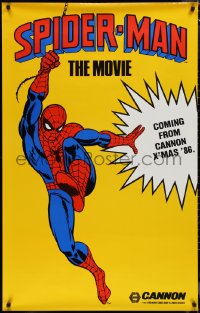 1k0214 SPIDER-MAN 30x47 special poster 1985 promoting a movie that never happened!