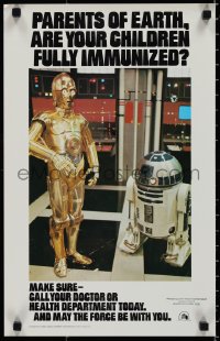 1k0220 STAR WARS HEALTH DEPARTMENT POSTER 14x22 special poster 1977 C3P0 & R2D2, make sure!