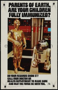 1k0219 STAR WARS HEALTH DEPARTMENT POSTER 14x22 special poster 1979 C3P0 & R2D2, do your records show it?