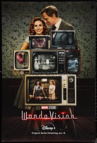 1k0127 WANDAVISION DS tv poster 2021 Elizabeth Olsen & Paul Bettany in the title roles!