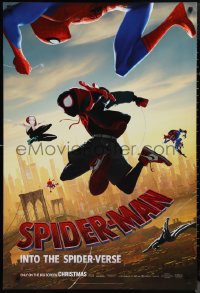 1k1430 SPIDER-MAN INTO THE SPIDER-VERSE teaser DS 1sh 2018 Nicolas Cage in title role, top cast!