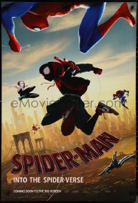 1k1431 SPIDER-MAN INTO THE SPIDER-VERSE int'l teaser DS 1sh 2018 Nicolas Cage in title role, cast!