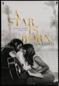 1k1436 STAR IS BORN teaser DS 1sh 2018 Bradley Cooper stars and directs, romantic image w/Lady Gaga!