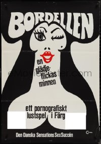 1k0362 BORDELLO Swedish 1972 scandalous Danish sexploitation, sexy art!