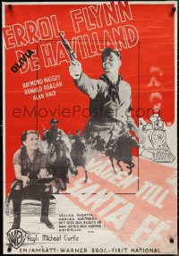 1k0372 SANTA FE TRAIL Swedish 1941 Errol Flynn, De Havilland, Michael Curtiz, Gosta Aberg art!