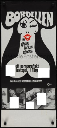 1k0375 BORDELLO Swedish stolpe 1972 scandalous Danish sexploitation, sexy images!