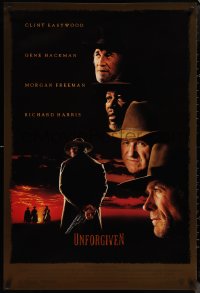 1k1483 UNFORGIVEN 1sh 1992 Clint Eastwood, Gene Hackman, Richard Harris, Morgan Freeman!