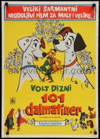 1k0568 ONE HUNDRED & ONE DALMATIANS Yugoslavian 20x28 1961 most classic Walt Disney canine family cartoon!