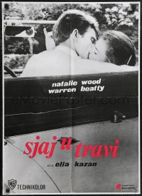 1k0583 SPLENDOR IN THE GRASS Yugoslavian 20x27 1970s Natalie Wood kissing Warren Beatty, Elia Kazan!