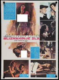1k0590 TWINS OF EVIL Yugoslavian 20x27 1971 different images & artwork of sexy female vampires!
