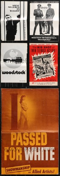 1m0348 LOT OF 5 CUT PRESSBOOKS 1950s-1970s advertising for a variety of different movies!
