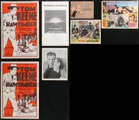 1m0033 LOT OF 7 UNCUT PRESSBOOKS & MISCELLANEOUS ITEMS 1930s-1970s cool images!