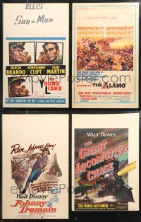1m0032 LOT OF 7 WINDOW CARDS & 1 INSERT 1940s-1960s a variety of movie images!