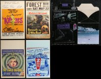 1m0026 LOT OF 13 WINDOW CARDS & MISCELLANEOUS ITEMS 1950s-1990s cool movie images!