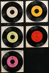 1m0615 LOT OF 5 RADIO SPOT 45 RPM RECORDS 1970s commercials from a variety of movies!