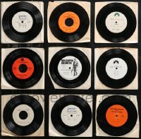 1m0609 LOT OF 9 33 1/3 & 45 RPM RADIO SPOT RECORDS 1970s commercials from a variety of movies!