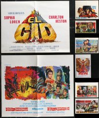 1m0060 LOT OF 13 MOSTLY FORMERLY FOLDED BELGIAN POSTERS 1960s-1970s a variety of movie images!