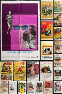 1m0115 LOT OF 116 FOLDED ONE-SHEETS 1940s-1970s great images from a variety of different movies!