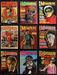 1m0508 LOT OF 9 FAMOUS MONSTERS OF FILMLAND MAGAZINES BETWEEN 100 & 112 1973-1974 great cover art!