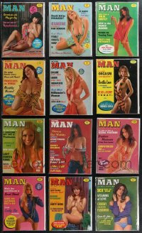 1m0499 LOT OF 12 MODERN MAN 1970 MAGAZINES 1970 filled with sexy images & great articles!