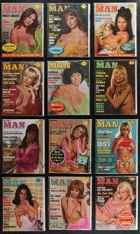 1m0501 LOT OF 12 MODERN MAN 1968 MAGAZINES 1968 filled with sexy images & great articles!
