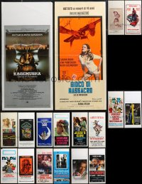 1m0750 LOT OF 18 FORMERLY FOLDED ITALIAN LOCANDINAS 1960s-2000s a variety of movie images!