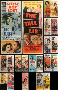 1m0773 LOT OF 23 FORMERLY FOLDED INSERTS 1940s-1960s a variety of movie images!