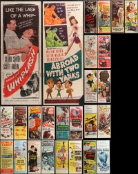 1m0770 LOT OF 26 FORMERLY FOLDED INSERTS 1940s-1950s a variety of movie images!
