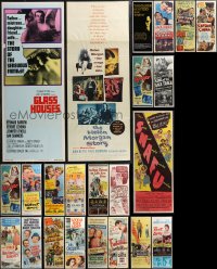 1m0769 LOT OF 27 FORMERLY FOLDED INSERTS 1940s-1970s a variety of movie images!