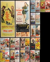 1m0764 LOT OF 30 FORMERLY FOLDED INSERTS 1940s-1970s a variety of movie images!