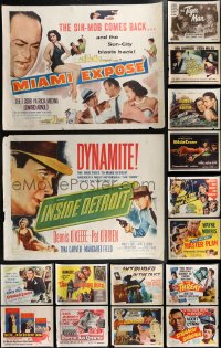 1m0843 LOT OF 20 UNFOLDED HALF-SHEETS 1940s-1960s great images from a variety of movies!