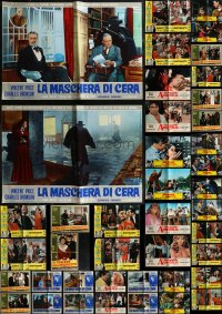 1m0829 LOT OF 48 MOSTLY FORMERLY FOLDED 19X27 ITALIAN PHOTOBUSTAS 1960s-1970s cool movie images!