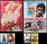 1m0820 LOT OF 8 FORMERLY FOLDED YUGOSLAVIAN SEXPLOITATION POSTERS 1970s-1980s sexy images w/nudity!