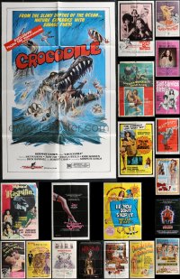 1m0164 LOT OF 24 FOLDED ONE-SHEETS 1950s-1980s great images from a variety of different movies!