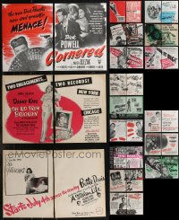 1m0321 LOT OF 21 2-PAGE TRADE ADS 1940s great images from a variety of different movies!