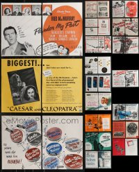 1m0322 LOT OF 19 2-PAGE TRADE ADS 1940s great images from a variety of different movies!