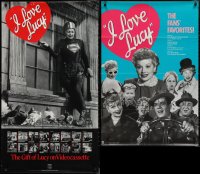 1m0884 LOT OF 2 UNFOLDED I LOVE LUCY VIDEO POSTERS 1989 Lucille Ball comedy classics!