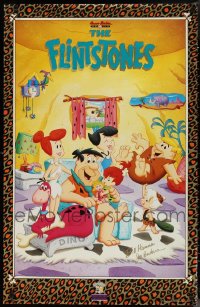 1m0885 LOT OF 2 UNFOLDED HANNA-BARBERA ANIMATION 25x39 VIDEO POSTERS 1991 Flintstones & Yogi Bear!