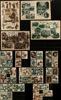 1m0415 LOT OF 19 ENGLISH PICTURE SHOW ART SUPPLEMENTS 1920s-1930s a variety of movie images!