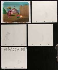 1m0017 LOT OF 1 PINK PANTHER ANIMATION CEL & 4 PENCIL DRAWINGS 1960s great cartoon images!