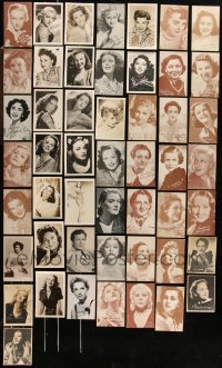 1m0585 LOT OF 50 FEMALE STAR FAN PHOTOS 1940s-1950s great portraits of leading & supporting ladies!