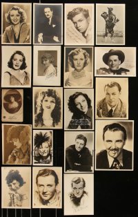 1m0581 LOT OF 19 FAN PHOTOS WITH SECRETARIAL SIGNATURES 1940s-1950s great movie star portraits!