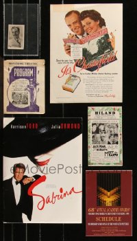 1m0438 LOT OF 6 MISCELLANEOUS ITEMS 1940s-1990s a variety of cool movie images & more!