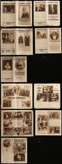 1m0622 LOT OF 5 TRIANGLE HERALDS 1910s great images & info for a variety of different movies!