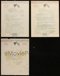 1m0433 LOT OF 3 METRO STUDIO BOOKING LETTERS 1910s from the studio to theater owners!