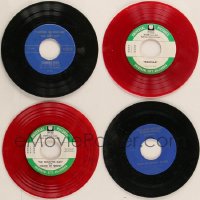 1m0616 LOT OF 4 RADIO SPOT 45 RPM RECORDS 1960s commercials for a variety of different movies!